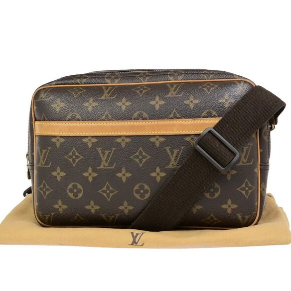 LOUIS VUITTON Reporter PM Crossbody Shoulder Bag Monogram Leather M45254 80ED243